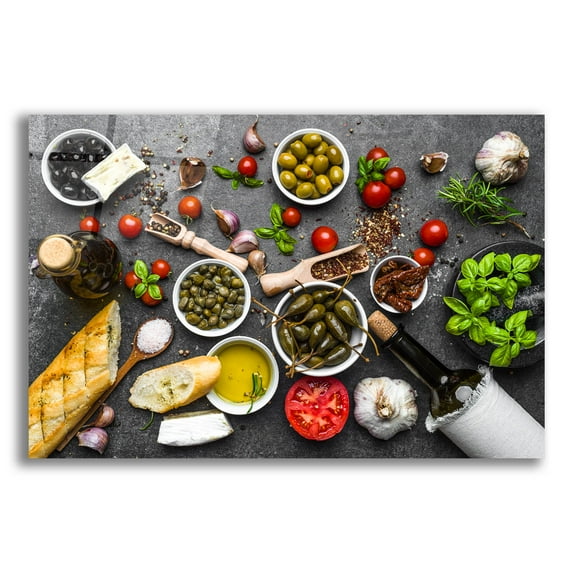 Epic Art 'Italian Kitchen' by Epic Portfolio, Acrylic Glass Wall Art, 16"x12"