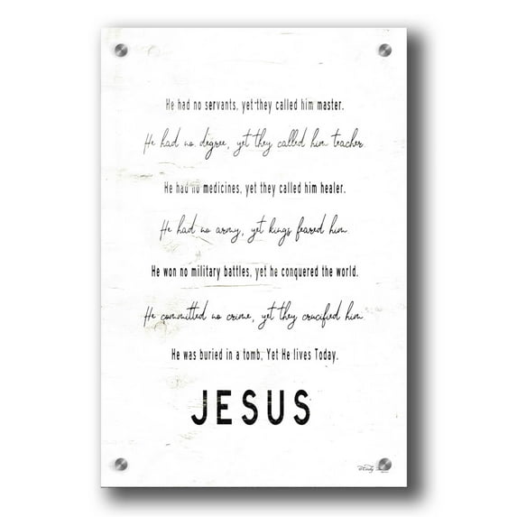 Epic Art 'Jesus' by Cindy Jacobs, Acrylic Glass Wall Art, 24"x36"