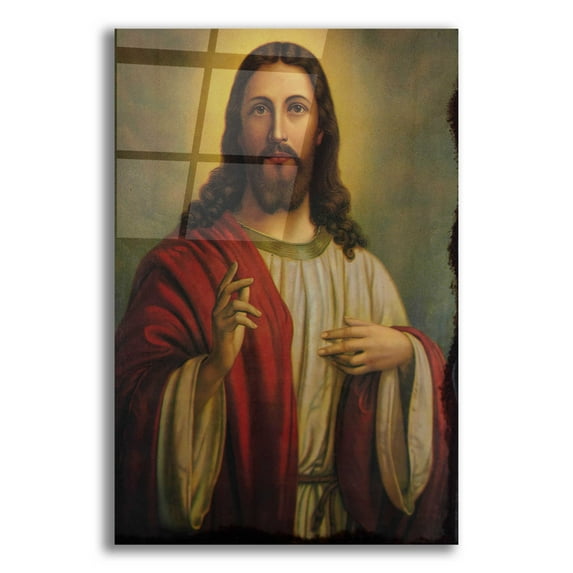 Epic Art 'Jesus' by Epic Portfolio, Acrylic Glass Wall Art, 16"x24"