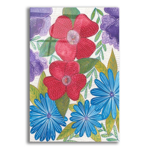 Epic Art 'Joyful I by Courtney Prahl, Acrylic Glass Wall Art, 16"x24"