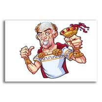 Epic Art 'Julius Caesar Full Color Character' by Flyland Designs, Acrylic Glass Wall Art, 24"x16"