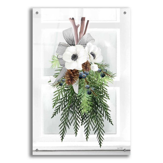 Epic Art 'Juniper Christmas Swag' by House Fenway, Acrylic Glass Wall Art, 24"x36"