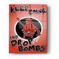thumbnail image 1 of Epic Art 'Keep Calm and Drop Bombs' by Craig Snodgrass, Acrylic Glass Wall Art, 24"x36", 1 of 3