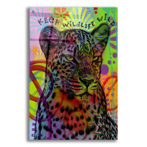 Epic Art 'Keep Wildlife Wild' by Dean Russo, Acrylic Glass Wall Art, 24"x36"