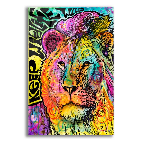 Epic Art 'Keep the Wildlife Wild' by Dean Russo, Acrylic Glass Wall Art, 24"x36"