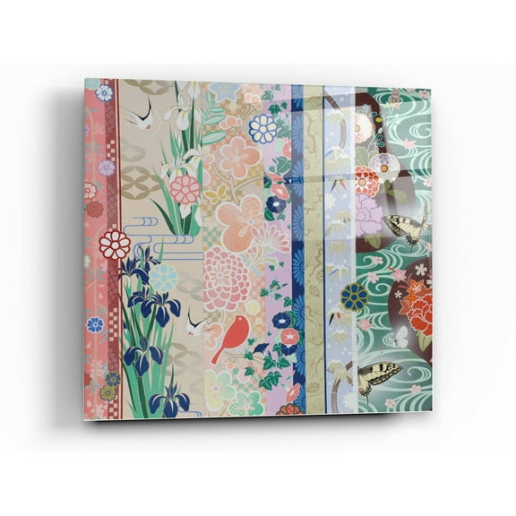Epic Art 'Kimono Pattern' by Zigen Tanabe, Acrylic Glass Wall Art, 24"x24"