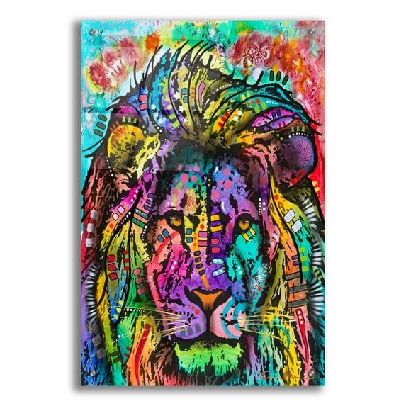 Epic Art 'King of the Jungle' by Dean Russo, Acrylic Glass Wall Art, 24"x36"