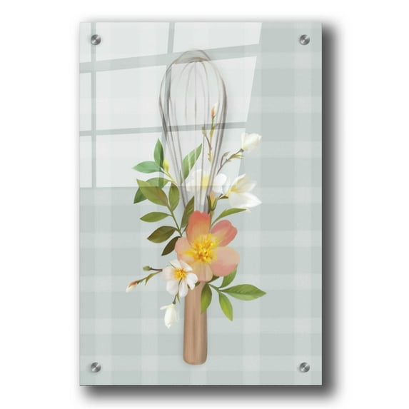Epic Art 'Kitchen Made with Love Whisk' by House Fenway, Acrylic Glass Wall Art, 24"x36"