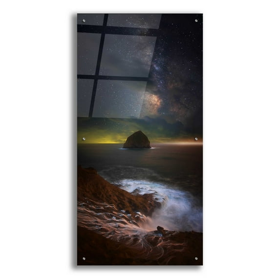 Epic Art 'Kiwanda Skies' by Darren White, Acrylic Glass Wall Art, 24"x48"