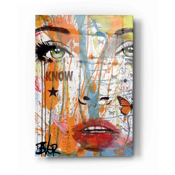 Epic Art 'Know' by Loui Jover, Acrylic Glass Wall Art, 16"x24"