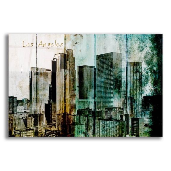 Epic Art 'LA DOWNTOWN' by Irena Orlov, Acrylic Glass Wall Art, 16"x12"