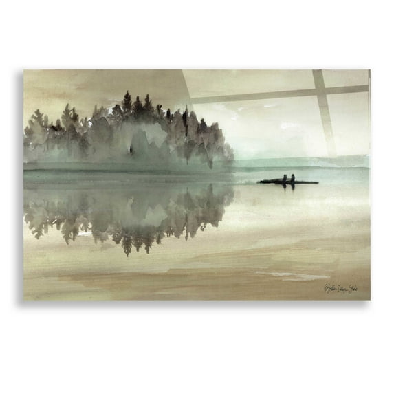 Epic Art 'Lake Fishing I' by Stellar Design Studio, Acrylic Glass Wall Art, 24"x16"
