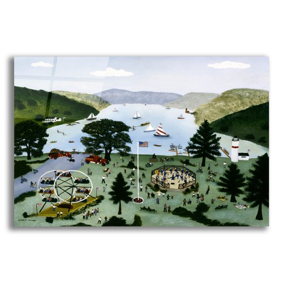 Epic Art 'Lake Front Carnival'  by C Munro Acrylic Glass Wall Art, 16" x 12"