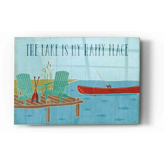 Epic Art 'Lake Pals II' by Veronique Charron, Acrylic Glass Wall Art, 16"x24"