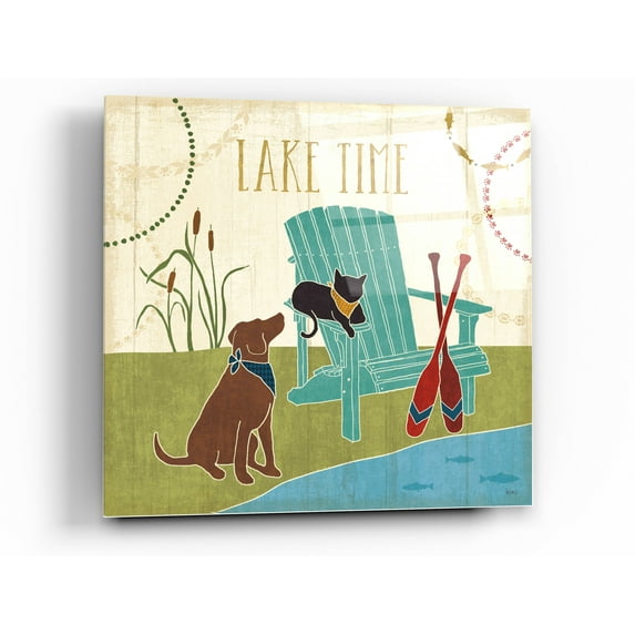 Epic Art 'Lake Pals IV' by Veronique Charron, Acrylic Glass Wall Art, 36"x36"