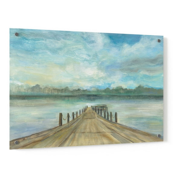 Epic Art 'Lake Pier' by Silvia Vassileva, Acrylic Glass Wall Art, 36"x24"