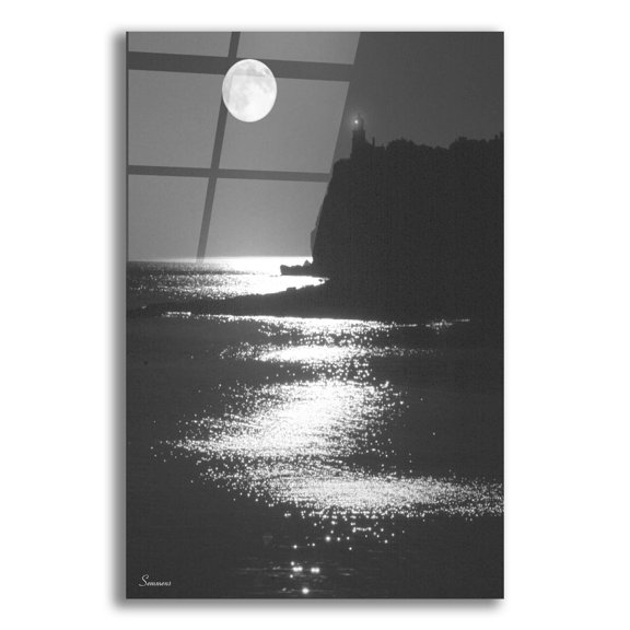 Epic Art 'Lake Superior Lighthouse' by Gordon Semmens, Acrylic Glass Wall Art, 12"x16"