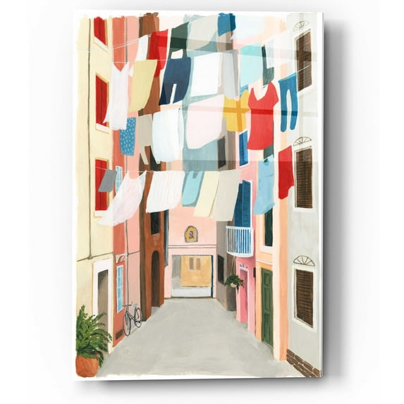 Epic Art 'Laundry Day II' by Grace Popp, Acrylic Wall Glass, 16"x24"