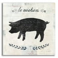 thumbnail image 1 of Epic Art 'Le Cochon Silhouette Sq Words by Courtney Prahl, Acrylic Glass Wall Art, 12"x12", 1 of 8