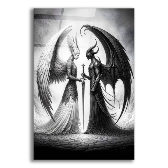 Epic Art 'Let There Be Peace' by Rey Klimt Acrylic Glass Wall Art, 16" x 24"