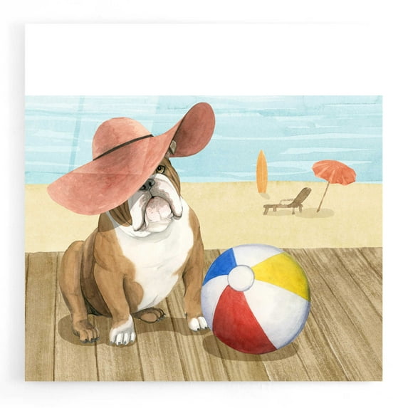 Epic Art 'Let's Go for a Boardwalk I' by Grace Popp, Acrylic Glass Wall Art, 12"x12"