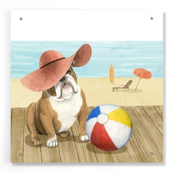 Epic Art 'Let's Go for a Boardwalk I' by Grace Popp, Acrylic Glass Wall Art, 24"x24"