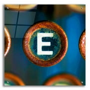 Epic Art 'Letter E of Typewriter 'LOVE'' by Tom Quartermaine, Acrylic Glass Wall Art, 24"x24"