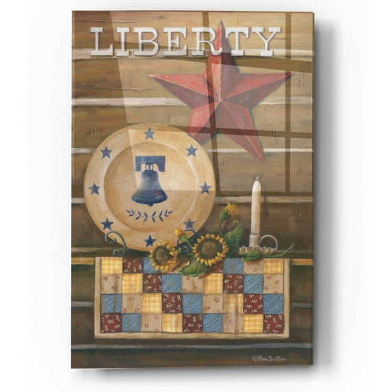 Epic Art 'Liberty' by Pam Britton, Acrylic Glass Wall Art, 12"x16"