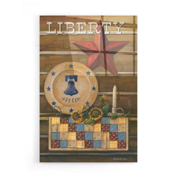 Epic Art 'Liberty' by Pam Britton, Acrylic Glass Wall Art, 16"x24"