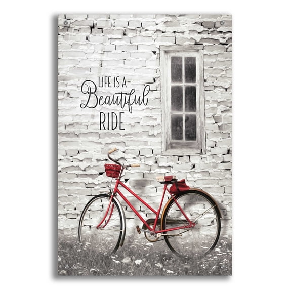 Epic Art 'Life is a Beautiful Ride' by Lori Deiter Acrylic Glass Wall Art, 24"x36"