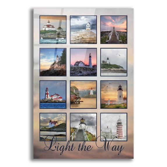 Epic Art 'Light the Way' by Lori Deiter Acrylic Glass Wall Art, 16"x24"
