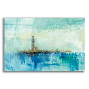 Epic Art 'Lighthouse Morning' by Silvia Vassileva, Acrylic Glass Wall Art, 16"x12"