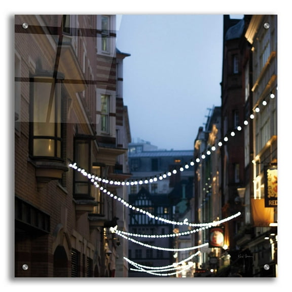 Epic Art 'Lights In Soho' by Keri Bevan, Acrylic Glass Wall Art, 24"x24"