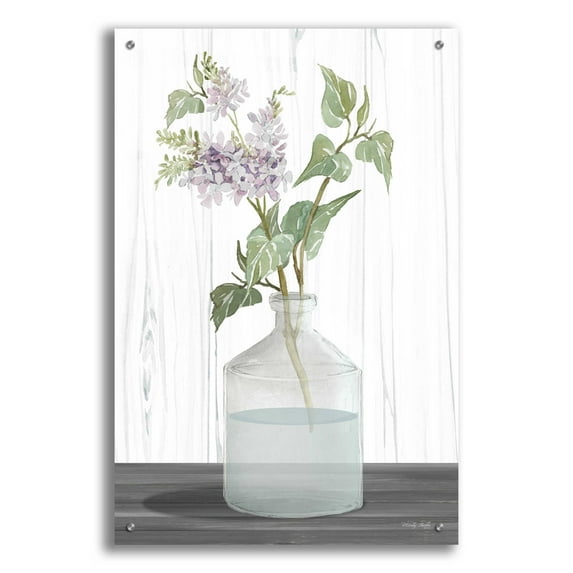 Epic Art 'Lilacs IV' by Cindy Jacobs, Acrylic Glass Wall Art, 24"x36"