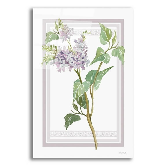 Epic Art 'Lilacs V' by Cindy Jacobs, Acrylic Glass Wall Art, 12"x16"