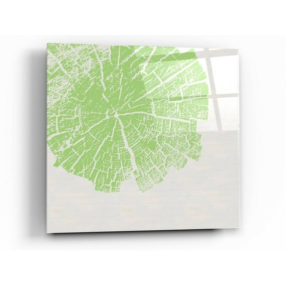 Epic Art 'Lime Slice' by Linda Woods, Acrylic Glass Wall Art, 24"x24"