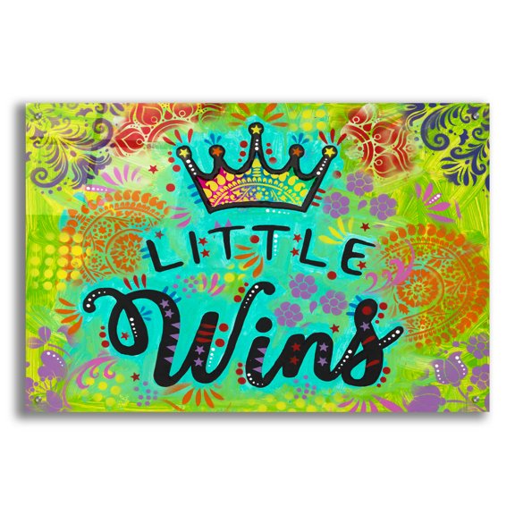 Epic Art 'Little Wins' by Dean Russo Acrylic Glass Wall Art, 36" x 24"