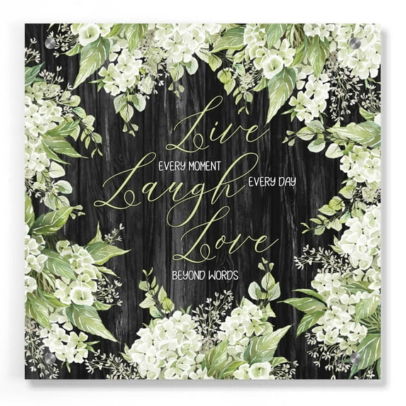 Epic Art 'Live Every Moment' by Cindy Jacobs, Acrylic Glass Wall Art, 36"x36"