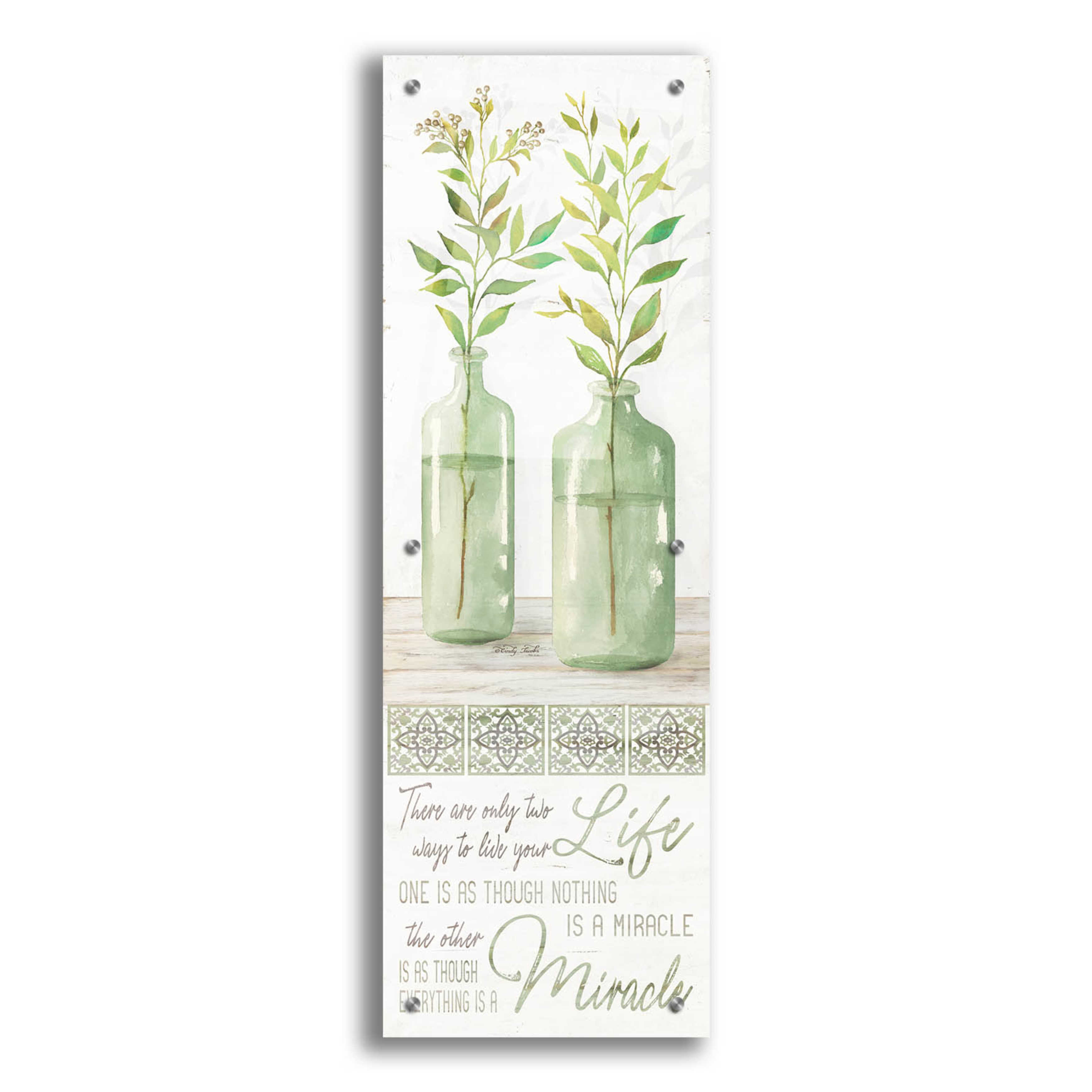 Epic Art 'Live Your Life' by Cindy Jacobs, Acrylic Glass Wall Art, 12 ...