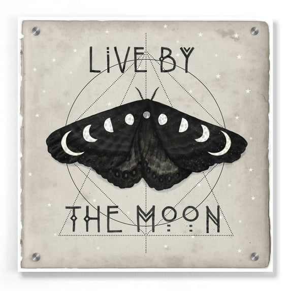 Epic Art 'Live by the Moon I' by Victoria Borges, Acrylic Wall Art, 36"x36"