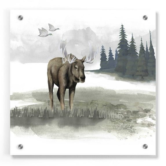 Epic Art 'Lodge Landscape III' by Grace Popp, Acrylic Wall Glass, 36"x36"