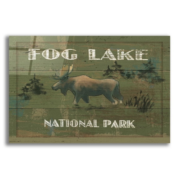 Epic Art 'Lodge Signs VI' by James Wiens, Acrylic Glass Wall Art, 24"x16"