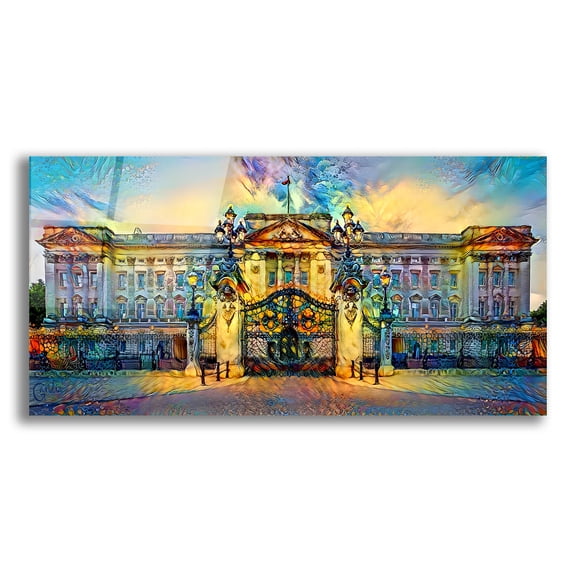 Epic Art 'London England Buckingham Palace' by Pedro Gavidia, Acrylic Glass Wall Art, 24"x12"