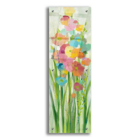 Epic Art 'Long Stem Bouquet I' by Silvia Vassileva, Acrylic Glass Wall Art, 12"x36"
