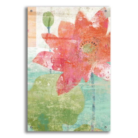 Epic Art 'Lotus No. 1' by Suzanne Nicoll, Acrylic Glass Wall Art, 24"x36"