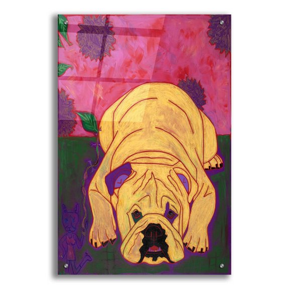 Epic Art 'Lounge Lizard' by Angela Bond Acrylic Glass Wall Art, 24"x36"