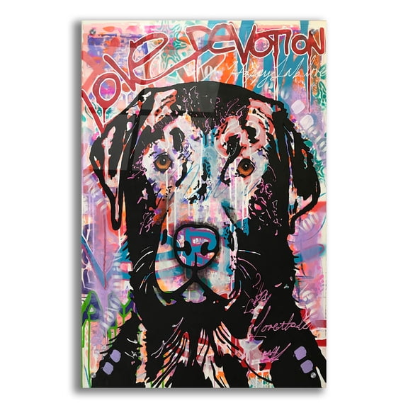 Epic Art 'Love Devotion Lab' by Dean Russo Studios, Acrylic Glass Wall Art, 24"x36"