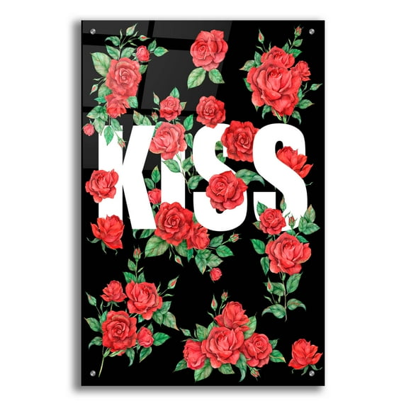 Epic Art 'Love Kiss I' by Regina Moore, Acrylic Glass Wall Art, 24"x36"
