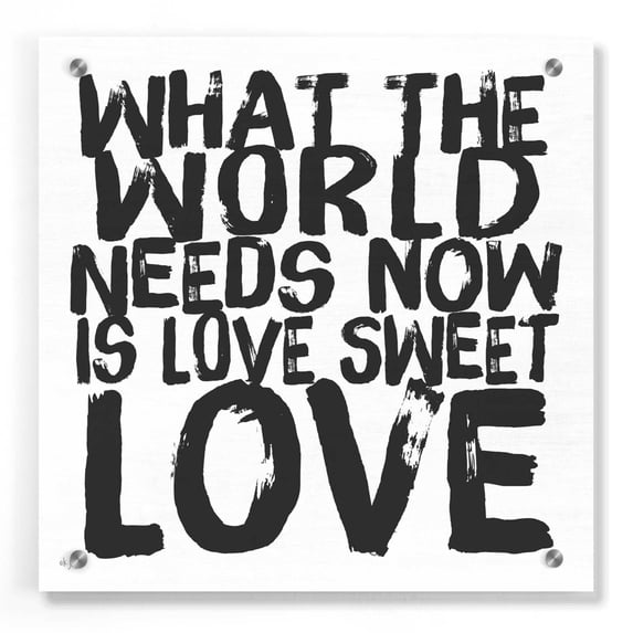 Epic Art 'Love Sweet Love' by Jaxn Blvd, Acrylic Glass Wall Art, 36"x36"