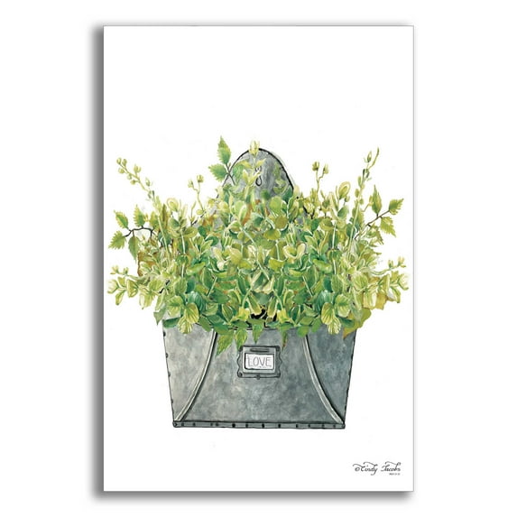 Epic Art 'Love Wall Box' by Cindy Jacobs, Acrylic Glass Wall Art, 16"x24"